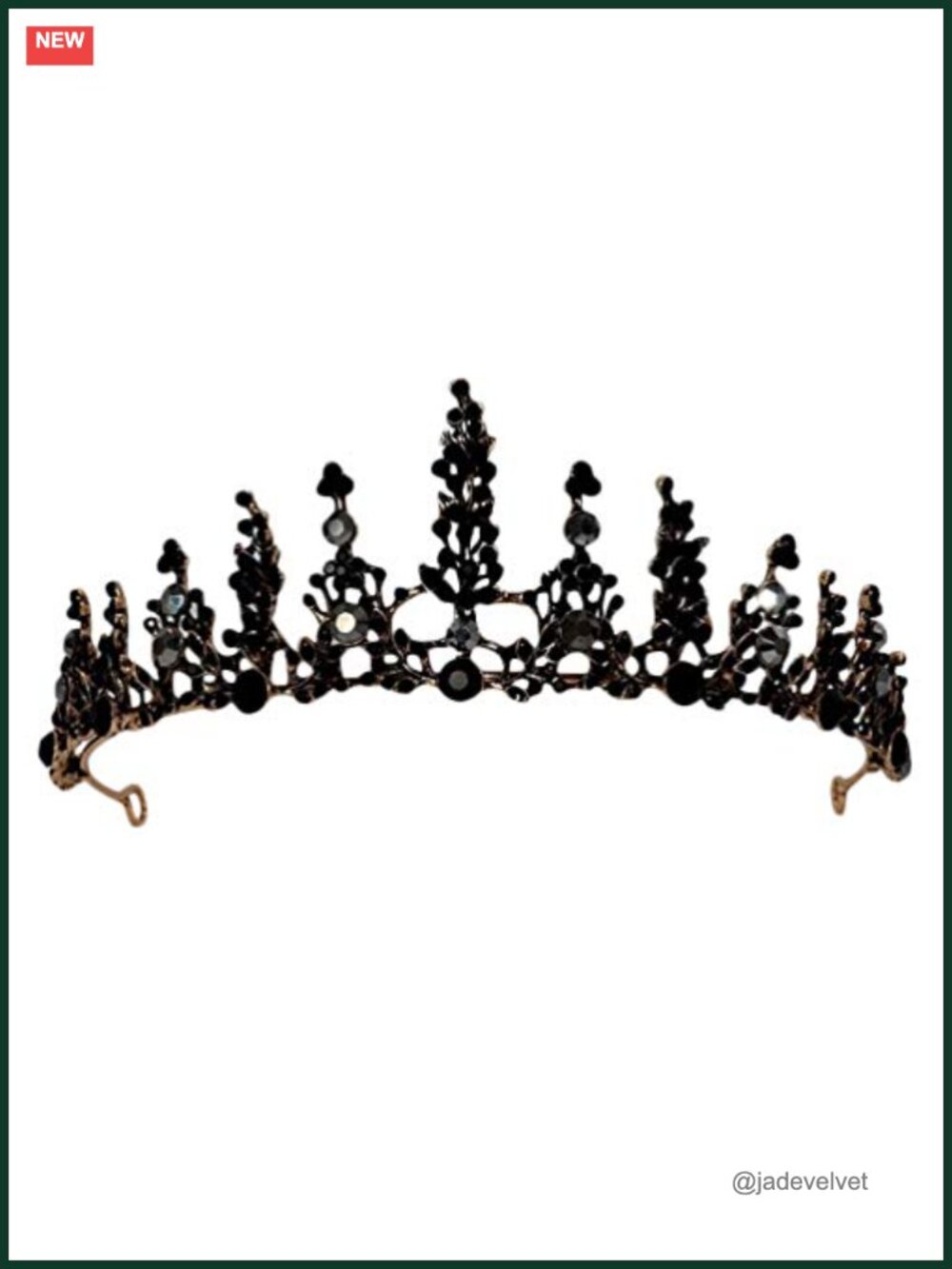 Vintage Baroque Crown Gothic Bridal Tiara Queen Headpiece Halloween Cosplay